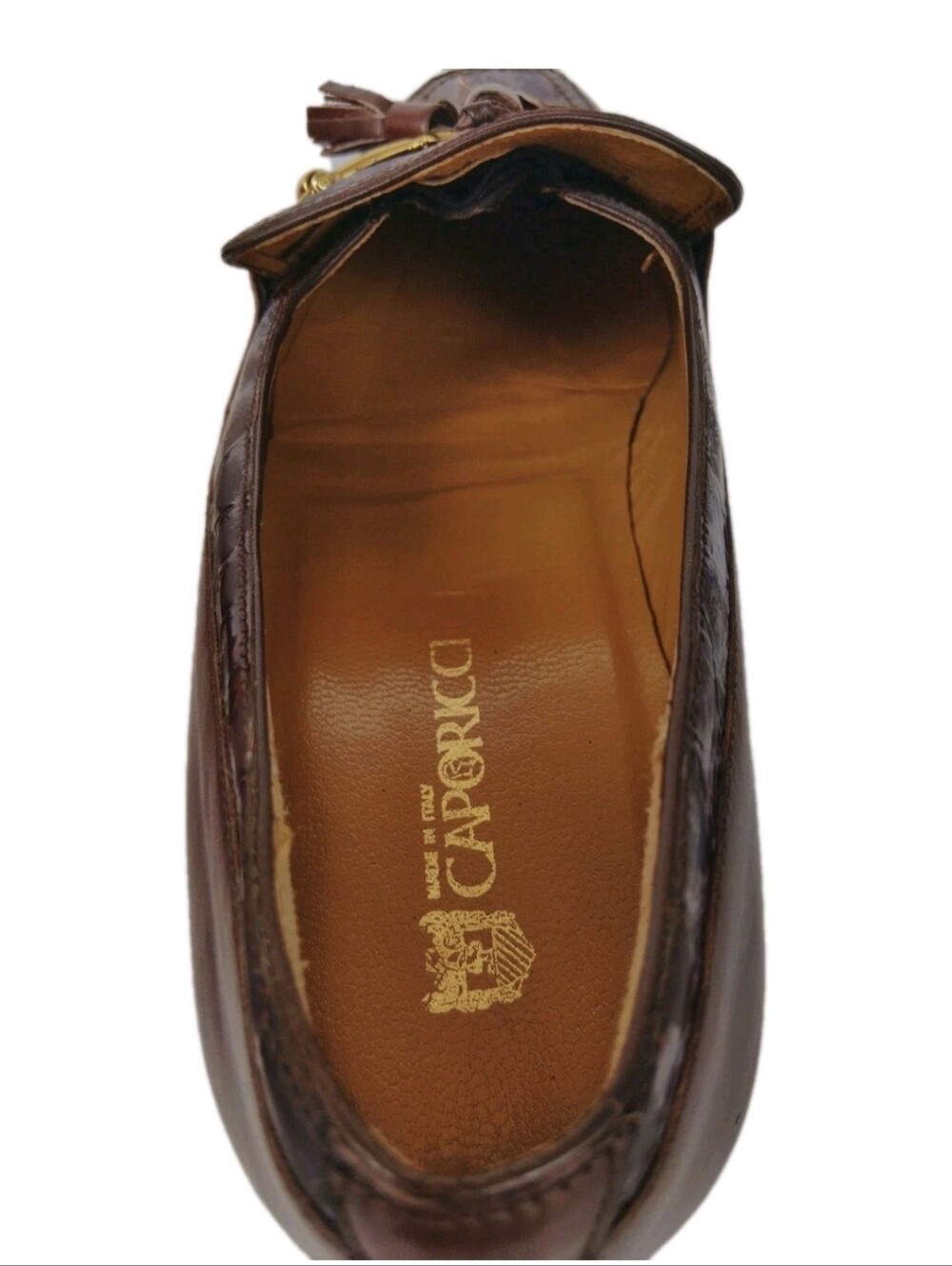 Caporicci Genuine Cayman Horsebit Tassel Loafers Size 8.5 ⬇️READ DESCRIPTION⬇️. - Picture 12 of 16